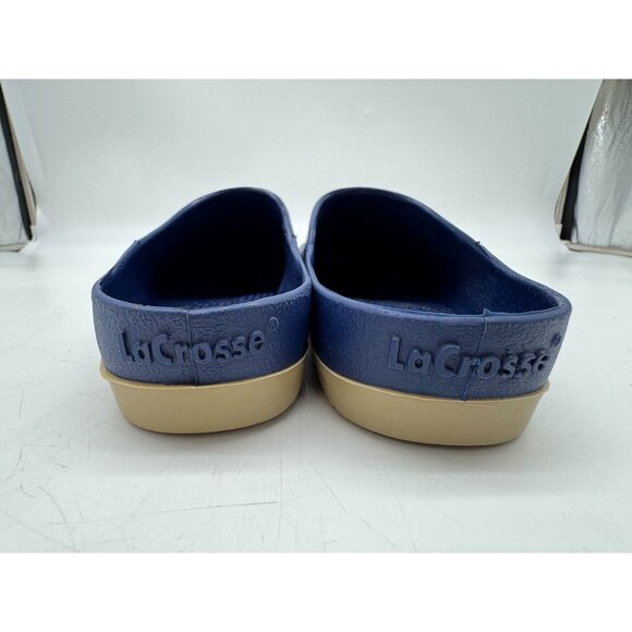 Lacrosse Unisex Slip On Super Birki Clog Shoes Size 8 Blue Beige Casual Footbed - Picture 8 of 12